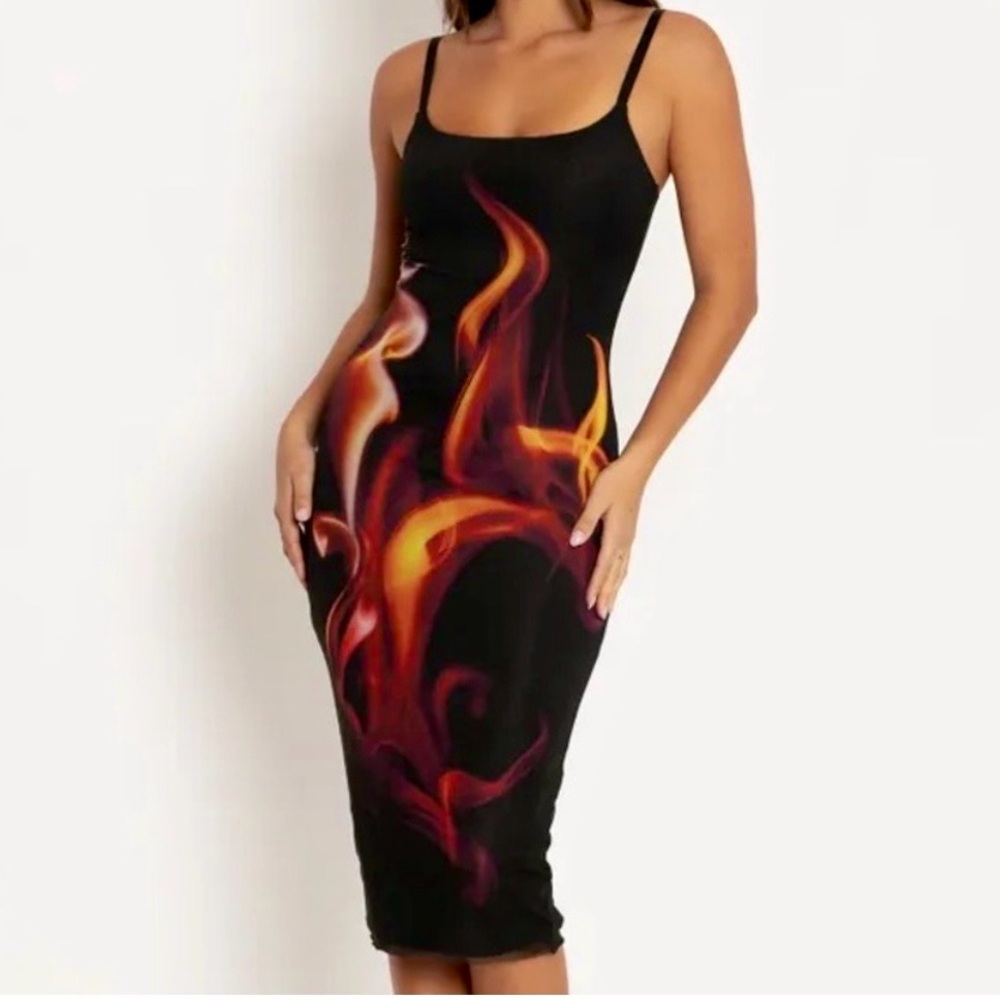 Blackmilk Inferno Sheer Bodycon Slip Dress Small *Sold Out*